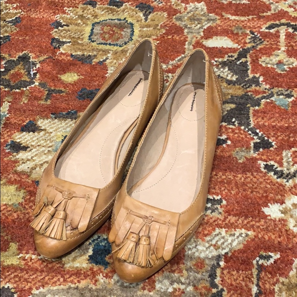 Tassel Leather Loafers SZ6.5 Lands End